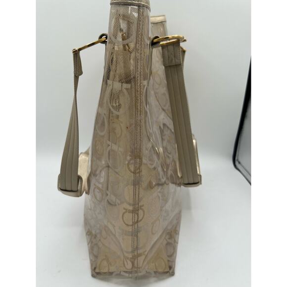 Salvatore Ferragamo Gancini Tote purse cute clear shoulder bag - Picture 3 of 15